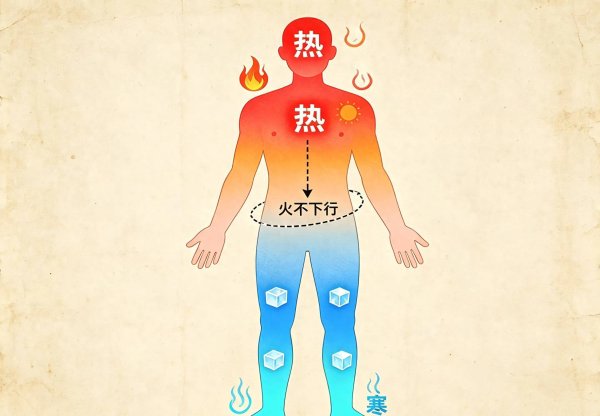 上热下寒别乱降火！根源在于肾寒，一方引火归元，通体皆暖