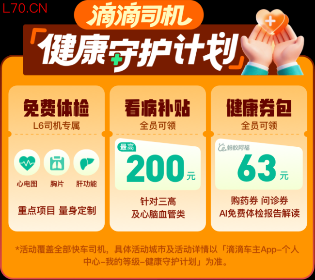 图为：滴滴司机健康守护计划