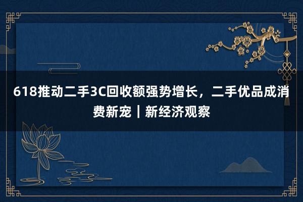 618推动二手3C回收额强势增长，二手优品成消费新宠｜新经济观察