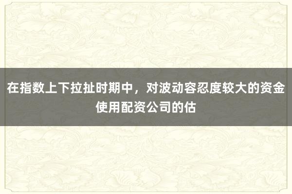 在指数上下拉扯时期中，对波动容忍度较大的资金使用配资公司的估