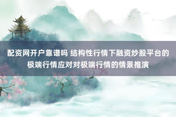 配资网开户靠谱吗 结构性行情下融资炒股平台的极端行情应对对极端行情的情景推演