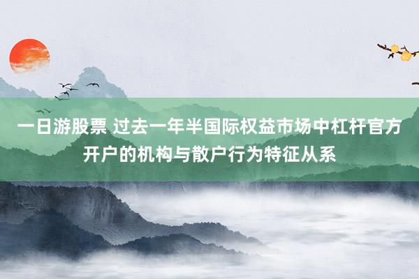 一日游股票 过去一年半国际权益市场中杠杆官方开户的机构与散户行为特征从系